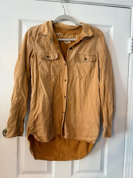 Madewell Utility Shirt Jacket in Camel - Picture 1 of 6